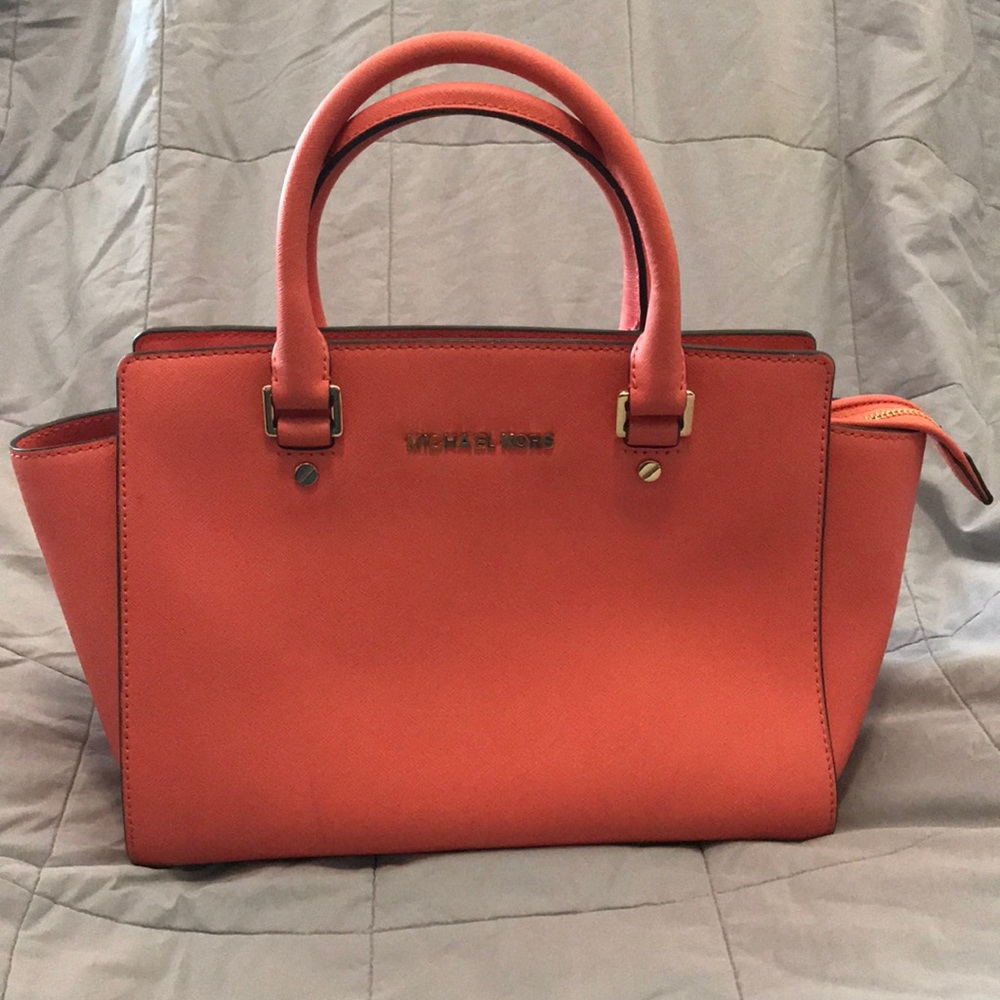 Coral Michael Kors purse.